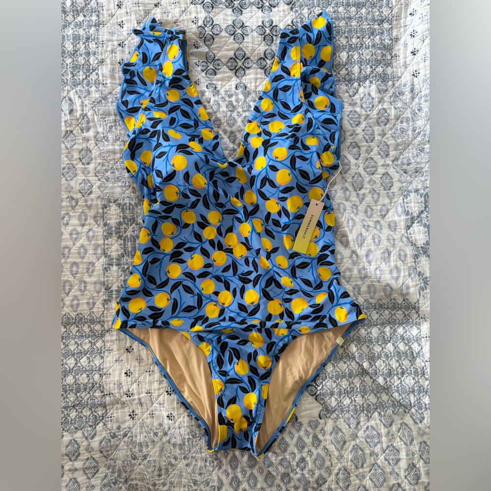 Summersalt x Diane von Furstenberg Ruffled Backflip in Lemons